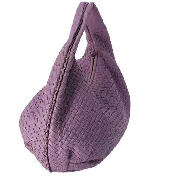 BOTTEGA VENETA Intrecciato Large Hobo Shoulder Bag Purple Leather - Picture 4 of 8